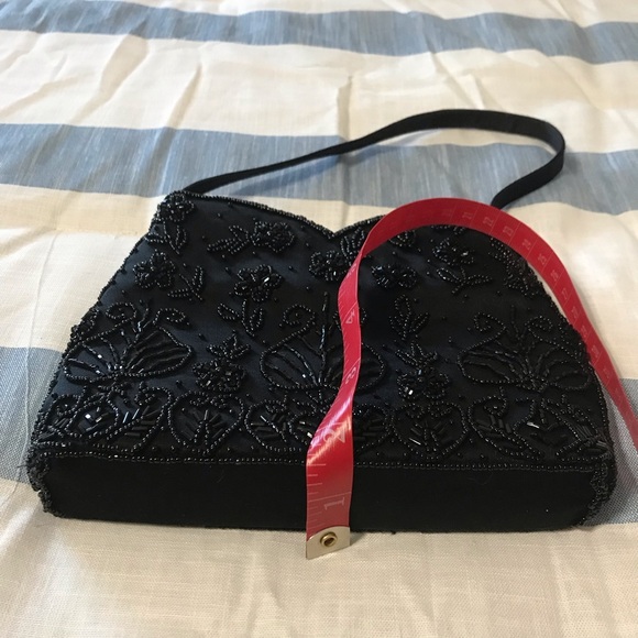 Vintage Little Black Evening Bag - Picture 4 of 8